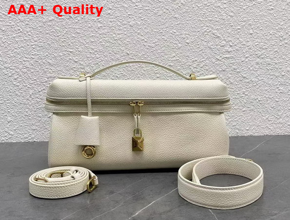 Loro Piana Extra Softy Bag L29 Whisper White Sun Gold Calfskin Replica