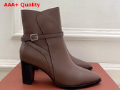 Loro Piana Felicity Ankle Boot Calfskin French Coffee Replica