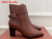 Loro Piana Felicity Ankle Boot Calfskin Red Desert Replica