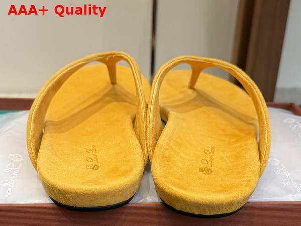 Loro Piana Ida Sandal in Yellow Suede Goatskin Replica