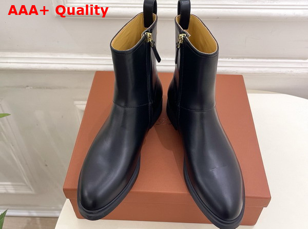 Loro Piana Kilda Ankle Boot in Black Calfskin Replica