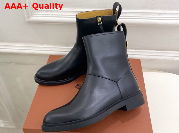 Loro Piana Kilda Ankle Boot in Black Calfskin Replica