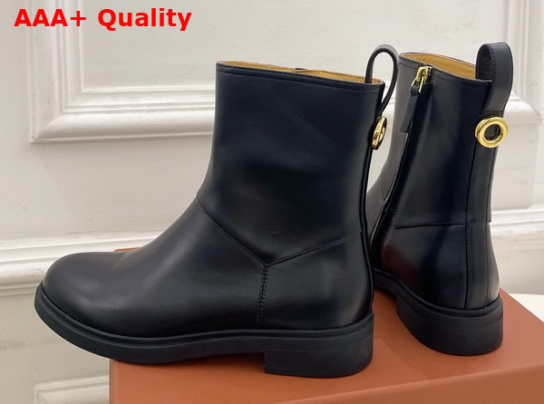 Loro Piana Kilda Ankle Boot in Black Calfskin Replica