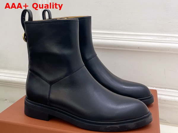 Loro Piana Kilda Ankle Boot in Black Calfskin Replica