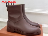 Loro Piana Kilda Ankle Boot in Brown Ebony Calfskin Replica