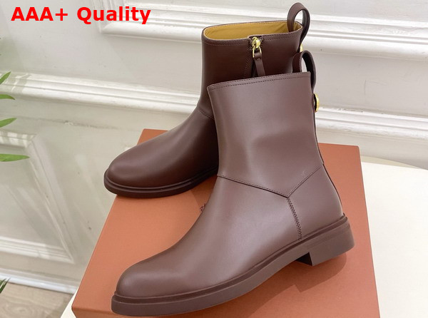Loro Piana Kilda Ankle Boot in Brown Ebony Calfskin Replica