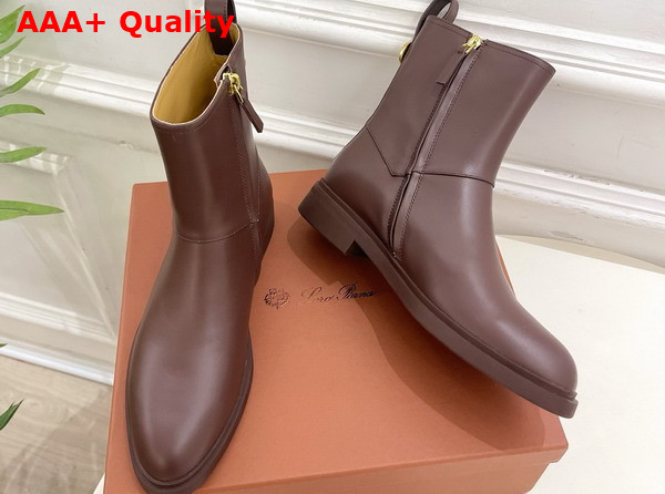 Loro Piana Kilda Ankle Boot in Brown Ebony Calfskin Replica