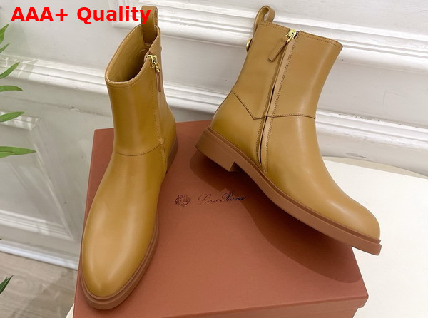 Loro Piana Kilda Ankle Boot in Tan Calfskin Replica