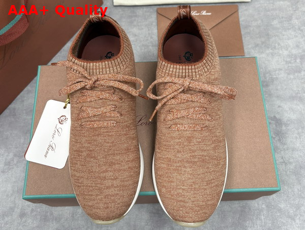 Loro Piana Loro 360 LP Flexy Walk Sneaker in Grain Brown Melange Replica