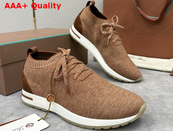 Loro Piana Loro 360 LP Flexy Walk Sneaker in Grain Brown Melange Replica