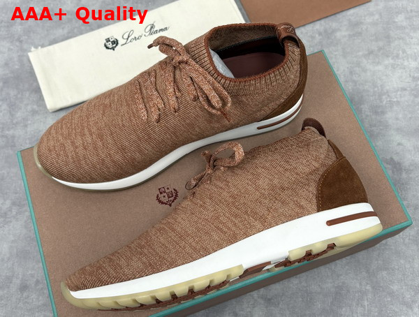 Loro Piana Loro 360 LP Flexy Walk Sneaker in Grain Brown Melange Replica