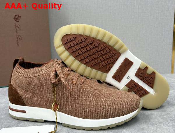 Loro Piana Loro 360 LP Flexy Walk Sneaker in Grain Brown Melange Replica