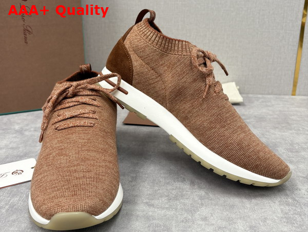 Loro Piana Loro 360 LP Flexy Walk Sneaker in Grain Brown Melange Replica