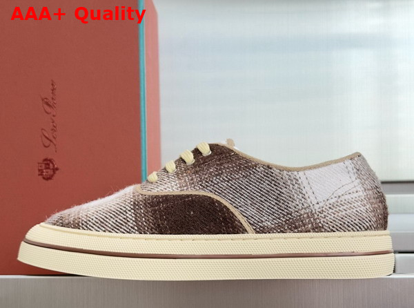 Loro Piana Nantucket Walk Sneaker Wish Wool Cashmere Light Camel Ancient Paper Replica
