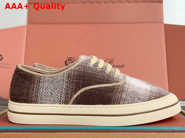 Loro Piana Nantucket Walk Sneaker Wish Wool Cashmere Light Camel Ancient Paper Replica