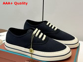 Loro Piana Nantucket Walk Sneaker in Black Cotton Replica
