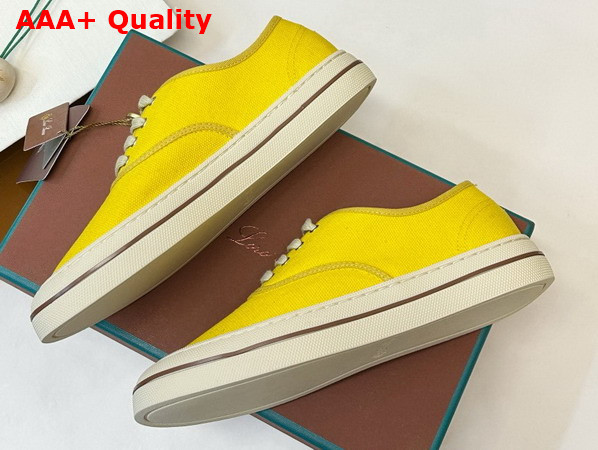 Loro Piana Nantucket Walk Sneaker in Minty Lemon Cotton Replica