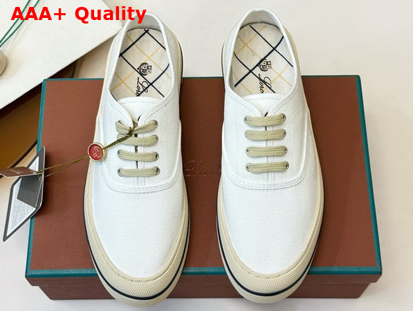 Loro Piana Nantucket Walk Sneaker in Natural Cotton Replica