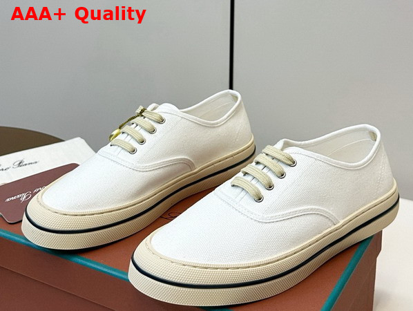 Loro Piana Nantucket Walk Sneaker in Natural Cotton Replica