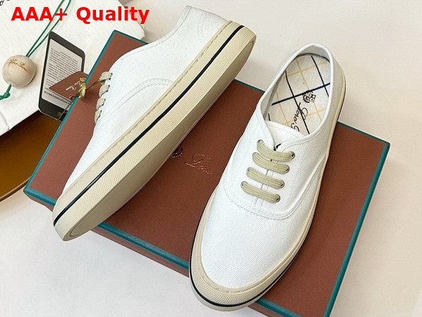 Loro Piana Nantucket Walk Sneaker in Natural Cotton Replica