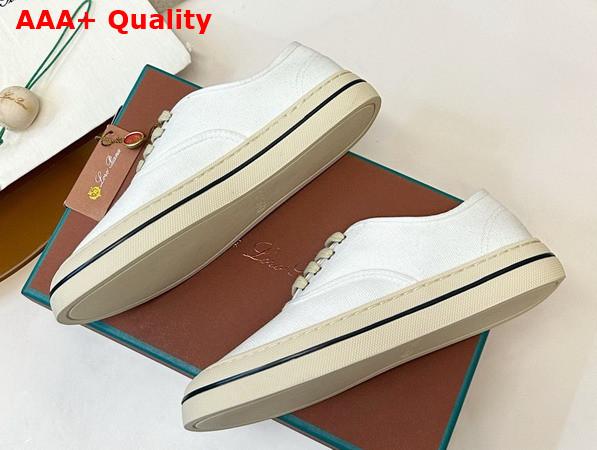Loro Piana Nantucket Walk Sneaker in Natural Cotton Replica