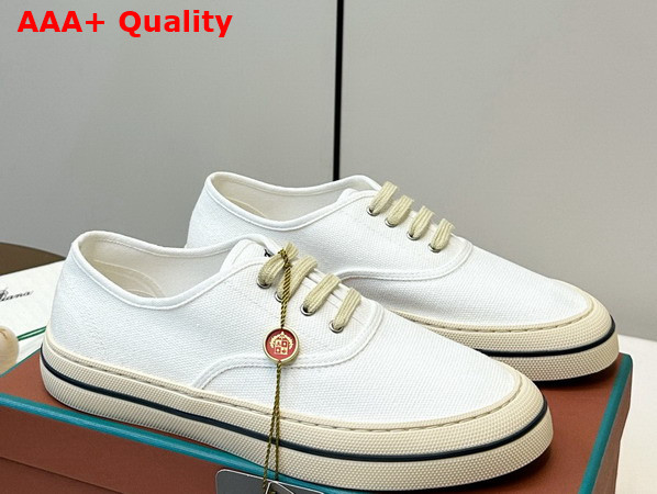 Loro Piana Nantucket Walk Sneaker in Natural Cotton Replica