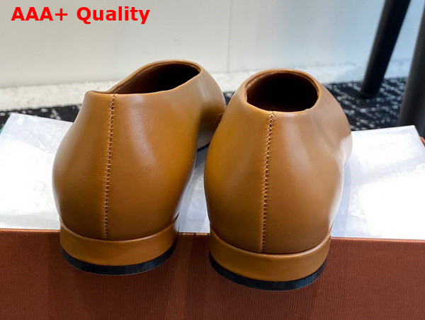 Loro Piana Rebecca Ballerinas in Brown Calfskin Replica