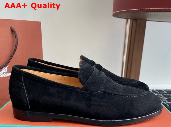 Loro Piana Sergio Loafer in Black Suede Leather Replica