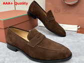 Loro Piana Sergio Loafer in Chocolate Ox Leather for Men Replica