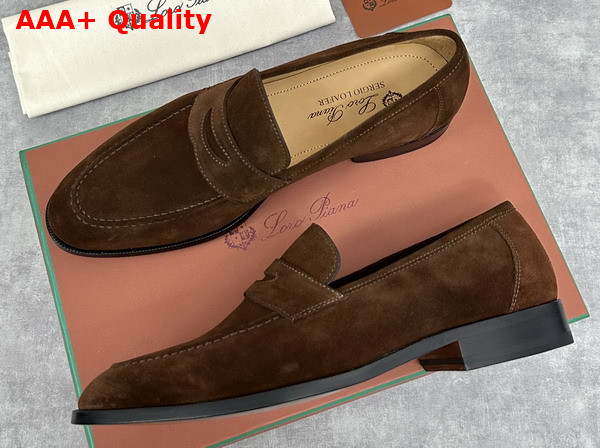 Loro Piana Sergio Loafer in Chocolate Ox Leather for Men Replica