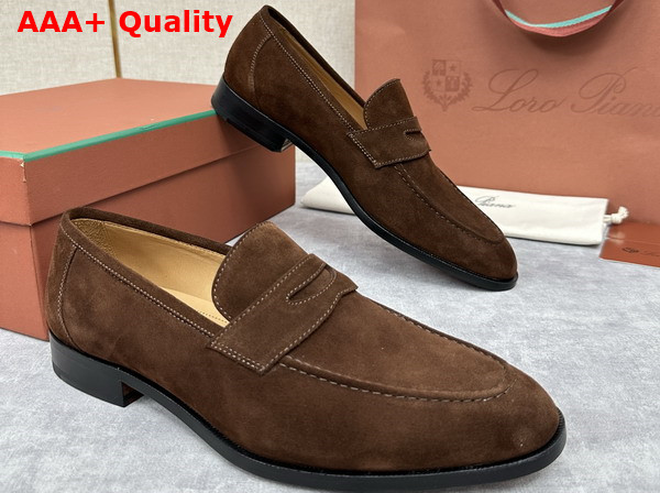 Loro Piana Sergio Loafer in Chocolate Ox Leather for Men Replica
