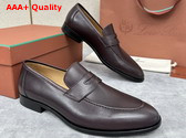 Loro Piana Sergio Loafer in Deep Maroon Calfskin for Men Replica