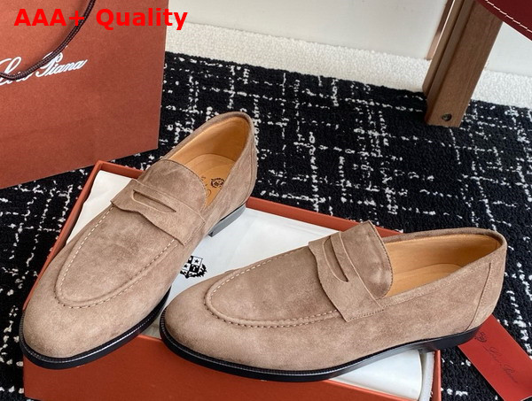 Loro Piana Sergio Loafer in Dusk Suede Leather Replica