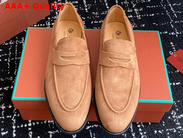 Loro Piana Sergio Loafer in Mole Suede Leather Replica