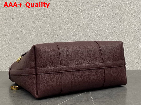 Loro Piana Small Ghiera Shopper Calfskin Azuki Beans Sun Gold Replica