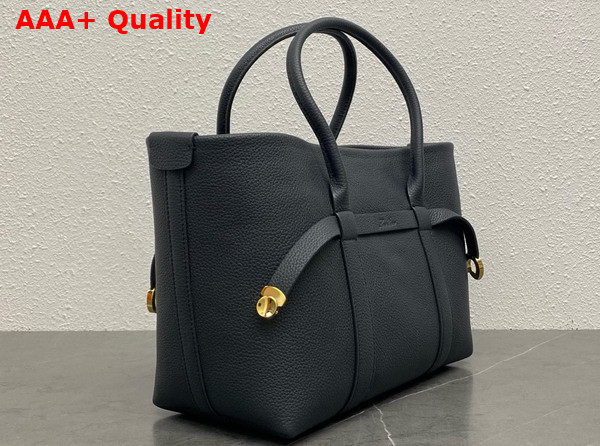 Loro Piana Small Ghiera Shopper Calfskin Blue Navy Sun Gold Replica
