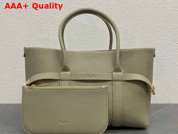 Loro Piana Small Ghiera Shopper Calfskin Dried Taragon Sun Gold Replica