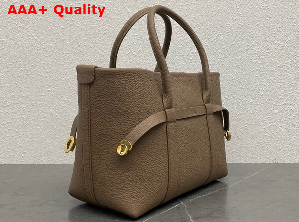 Loro Piana Small Ghiera Shopper Calfskin Fossil Sun Gold Replica