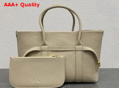 Loro Piana Small Ghiera Shopper Calfskin Light Travertine Sun Gold Replica