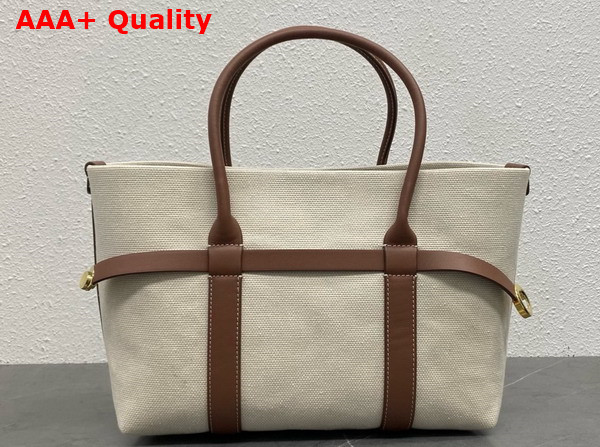 Loro Piana Small Ghiera Shopper Cotton Linen Natural Caramel Sugar Sun Gold Replica