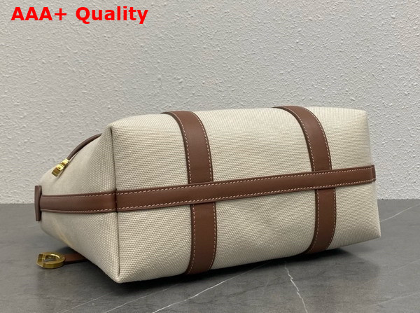Loro Piana Small Ghiera Shopper Cotton Linen Natural Caramel Sugar Sun Gold Replica