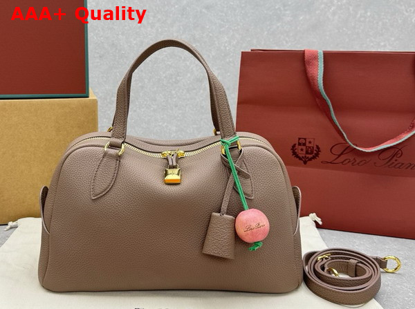 Loro Piana Small Needle Bag Calfskin Fossil Sun Gold Replica