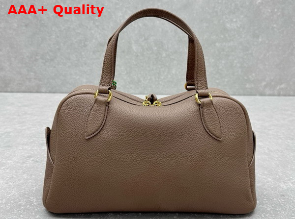 Loro Piana Small Needle Bag Calfskin Fossil Sun Gold Replica