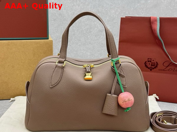 Loro Piana Small Needle Bag Calfskin Fossil Sun Gold Replica