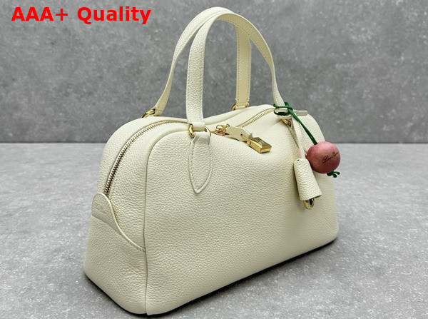 Loro Piana Small Needle Bag Calfskin Whisper White Sun Gold Replica