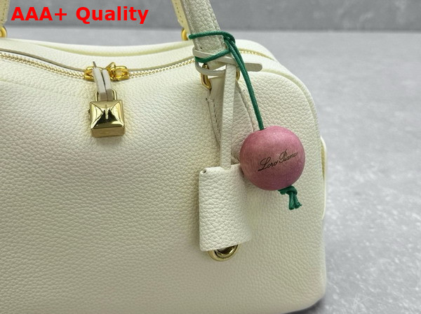 Loro Piana Small Needle Bag Calfskin Whisper White Sun Gold Replica