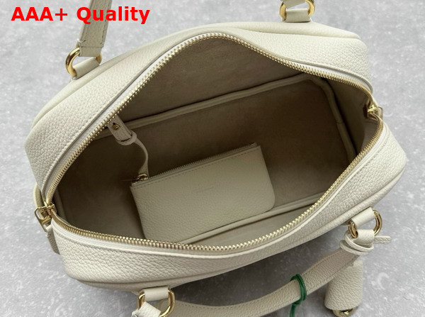 Loro Piana Small Needle Bag Calfskin Whisper White Sun Gold Replica