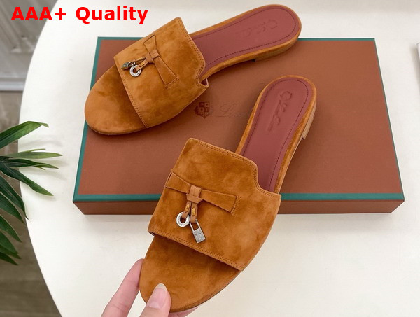 Loro Piana Summer Charms Slide Suede Goatskin Replica