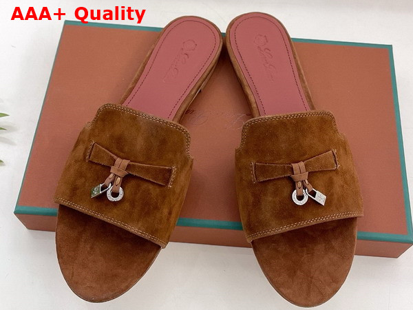 Loro Piana Summer Charms Slide Suede Goatskin Replica
