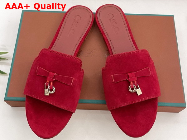 Loro Piana Summer Charms Slide Suede Goatskin Replica
